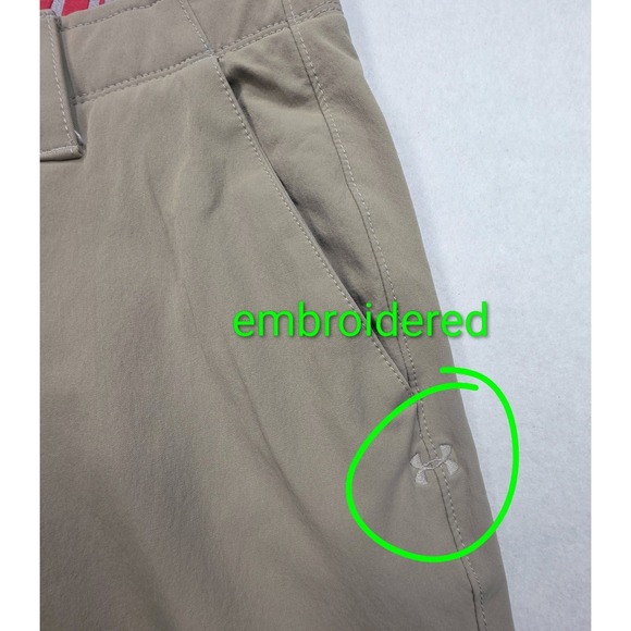 Under Armour Match Play Golf Pants Men 36x32 Beige Performance Chino LIMITED USE - Picture 3 of 9